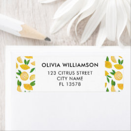 Citron Citrusfrukt Returadress Etikett