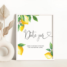 Citron dejting natt idéer. Citrus Datum burk bröll Poster