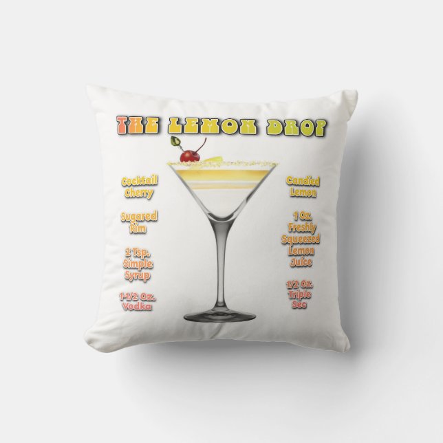 CITRON DROP MARTINI Cocktailrecept Konst Kudde (Framsida)