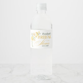 Citron Eukalyptus Ros Bröllopsdusch Vattenflaskor Etikett