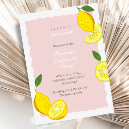 Citron Examensfest Rosa Citrus Inbjudningar