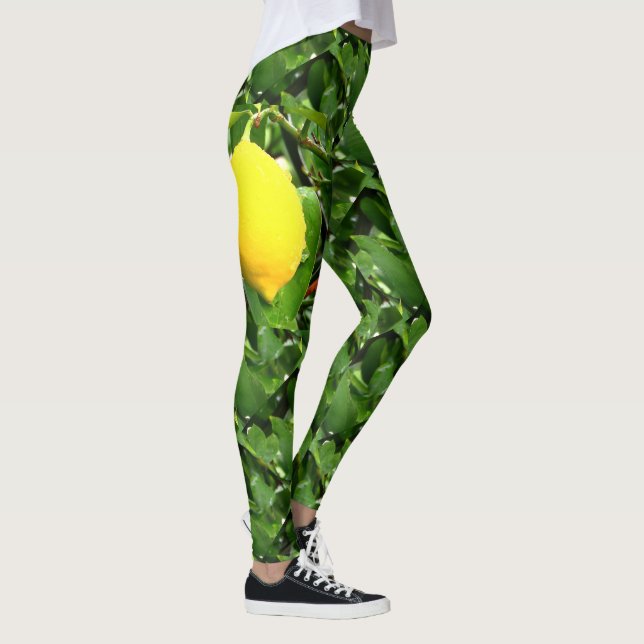 Citron, foto från naturen och trädgården leggings (Höger)