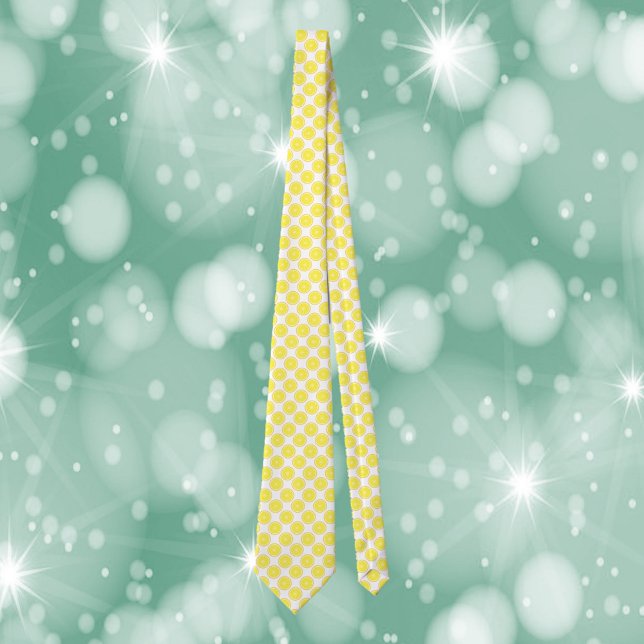 Citron Frukt Citrus Mönster Slips (A tie with a fun lemon pattern.)