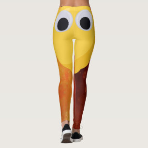 Citron, frukt med googly öga och äpple leggings
