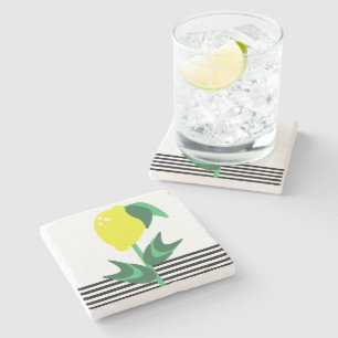 Citron Frukt Trädgård Växt Ränder Stenunderlägg