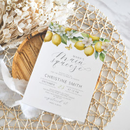 Citron Frukter Citrus Baby Shower Inbjudan