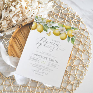 Citron Frukter Citrus Baby Shower Inbjudan