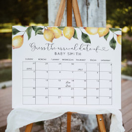 Citron Gissa förfallodatum kalender Poster
