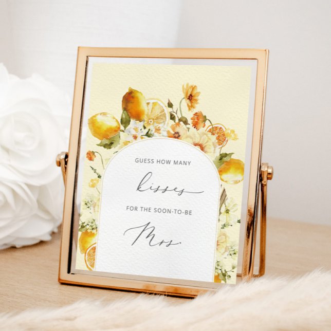 Citron gissa hur många kyssar bröllopsfest spel po poster (Skapare uppladdad)