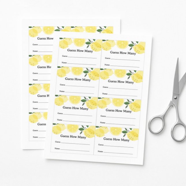 Citron Gissningslek Gissningsbiljetter Poster (Skapare uppladdad)