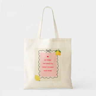 🍋 Citron ”Glöm Din Telefon” Toteväska Tygkasse