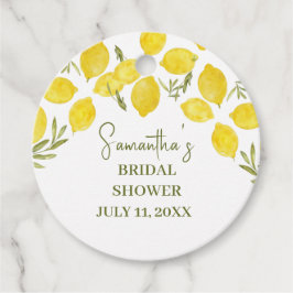 Citron Grönska Italiensk Gul Oliv Bröllopsdusch Gåvor Etiketter