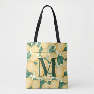 Citron Grönska Monogram Tygkasse