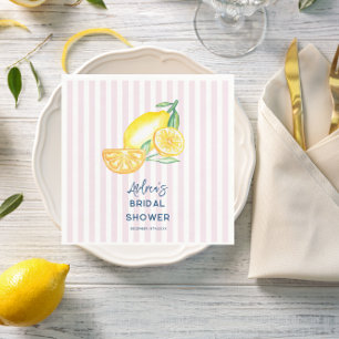 Citron Gul Citrus Bröllopsdusch Pappersservett
