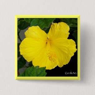 Citron - gul hibiskus knapp