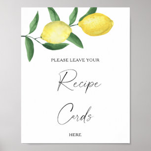 Citron - Här är ditt receptkort Poster