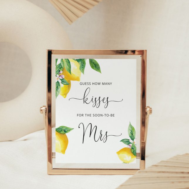 Citron hur många kyssar bröllopsfest spel plansch poster (Skapare uppladdad)