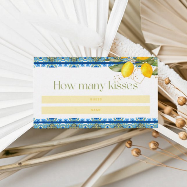 Citron Italienska Klinker Sommar Bröllopsfest Kyss Tilläggskort (Skapare uppladdad)