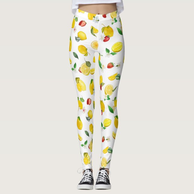 Citron & Jordgubb 2 Leggings (Framsida)