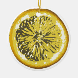 Citron Julgransprydnad Keramik