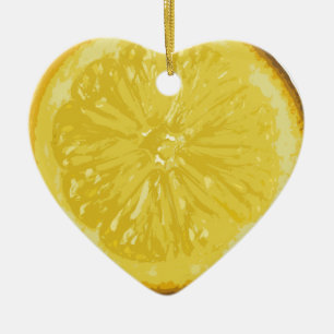 Citron Julgransprydnad Keramik