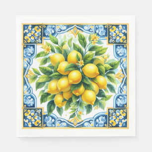 Citron Kakelplattservetter Pappersservett