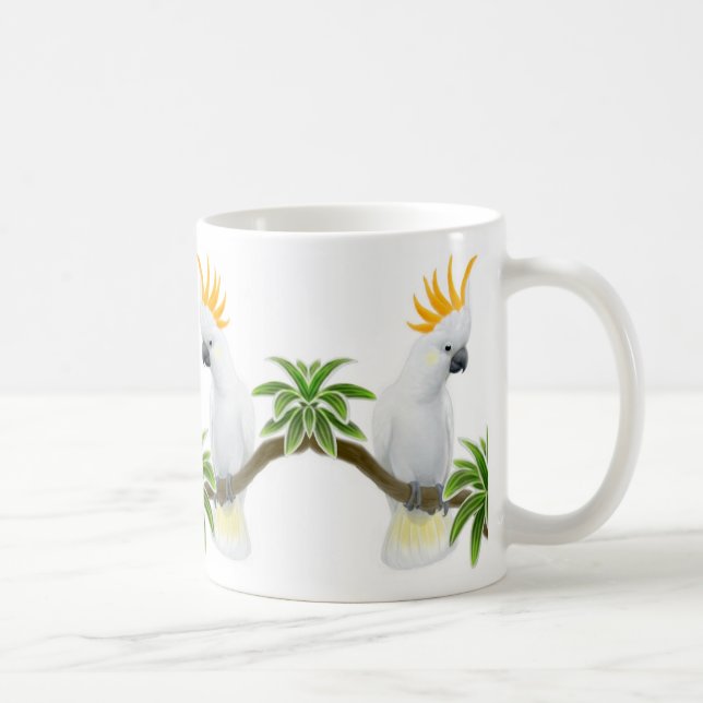 Citron krönad kakaduamugg kaffemugg (Höger)