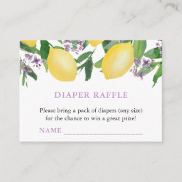 Citron Lavendel Blöja Lotteri Flick Babyfest Tilläggskort