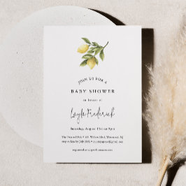CITRON Lemon Baby Shower-inbjudan Inbjudningar