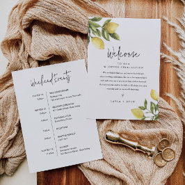 CITRON Lemon Bröllop Välkommen Brev och Irland Inbjudningar