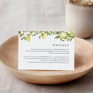 CITRON Lemon Citrus Details and Accommododations Tilläggskort