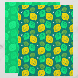 Citron Lime Scrapbokspapper
