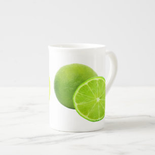 Citron & limefrukt benporslin mugg