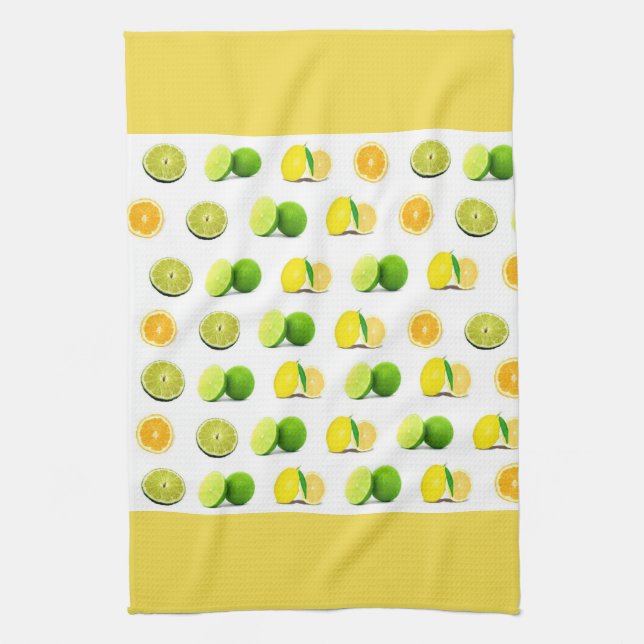 Citron-, limefrukt- och orangekök Dishtowel Kökshandduk (Vertikal)