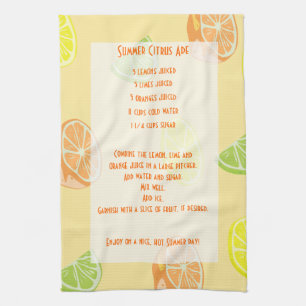 Citron limefrukt, orange citrust Ade recept Kökshandduk