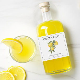 Citron Limoncello Tack Bröllopsgåva Spritflaskor Etikett