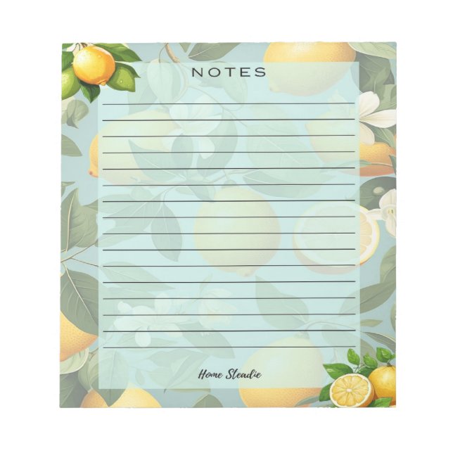 Citron Liv Notisblock Anteckningsblock (Framsida)