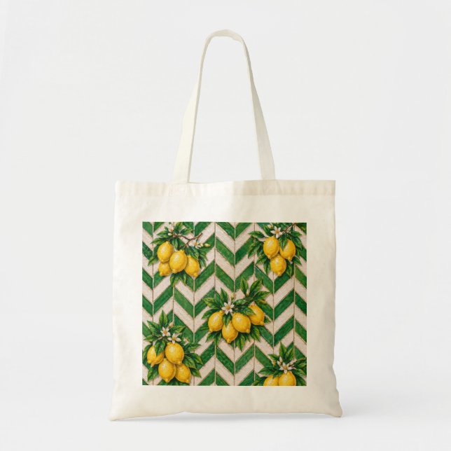 Citron Marockansk Chevron-platta Tygkasse (Framsidan)