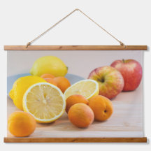 Citron Med Aprikoser Och Äpplen Matfotografering