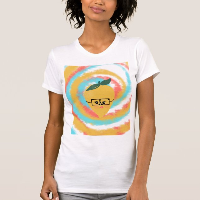 Citron med attityd och glasögon Tie Dye T Shirt (Framsida)
