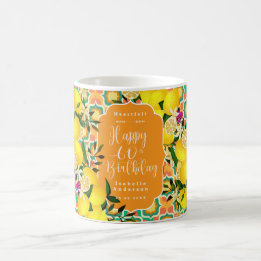 Citron Medelhavet 60-års Orange Kaffemugg