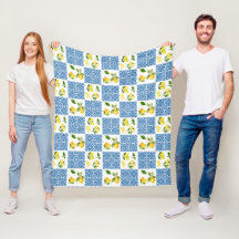 Citron Medelhavet Fransk Landstil Kakel Mönster