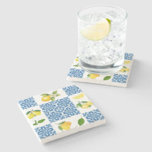 Citron Medelhavet Fransk Landstil Mönster