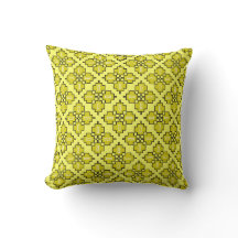 Citron modern geometrisk kastkudde, limegul