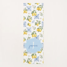 Citron Monogram Namn Fransk Landstil Kakelmönster