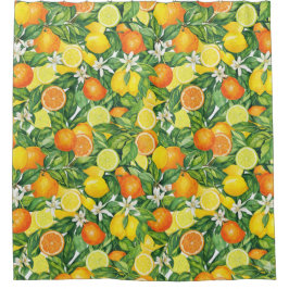 Citron och apelsin botaniskt mönster