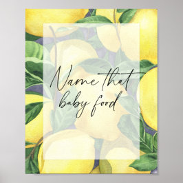 Citron och blad - döp den barnmaten poster