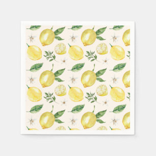 Citron och blad Mönster Servetter