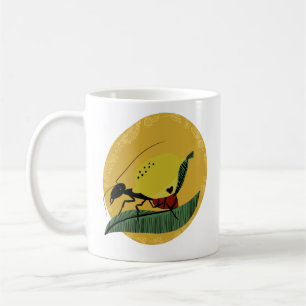 Citron och myrtecknad teckning kaffemugg