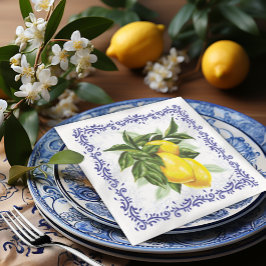 Citron och Toile Filigree Europeisk Elegans Pappersservett